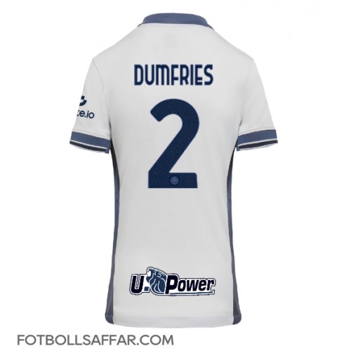 Inter Milan Denzel Dumfries #2 Bortatröja Dam 2024-25 Kortärmad